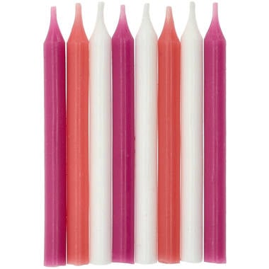 Candele rosa 6cm 16 pezzi