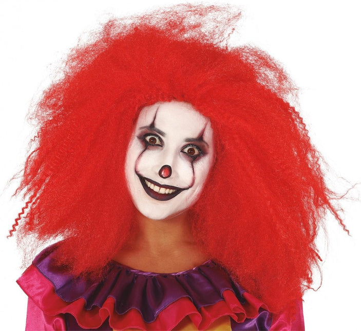 Parrucca da clown afro rossa