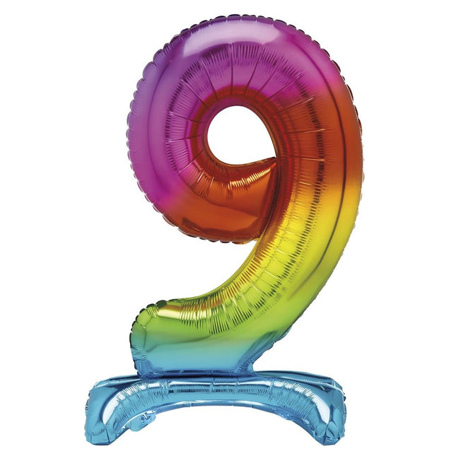 Pallone con figura arcobaleno 9 anni con standard 76 cm