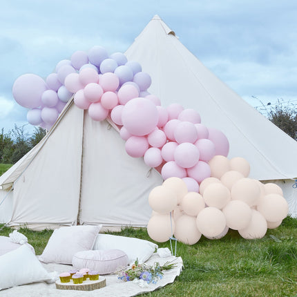 Arco di palloncini rosa viola XL fai da te