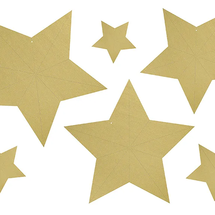 Decorazione Stelle Oro 6 pezzi