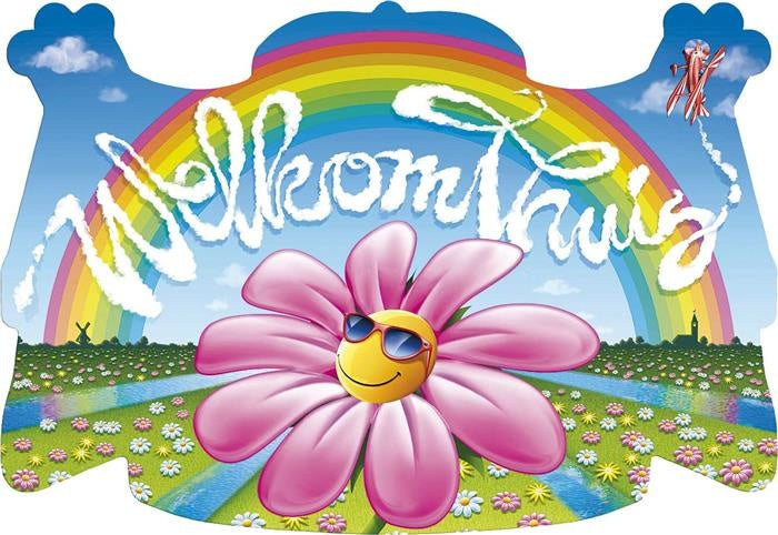 Cartello Welcome Home Flower 48 cm