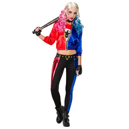 Costume Harley Quinn Donna Blu Rosso