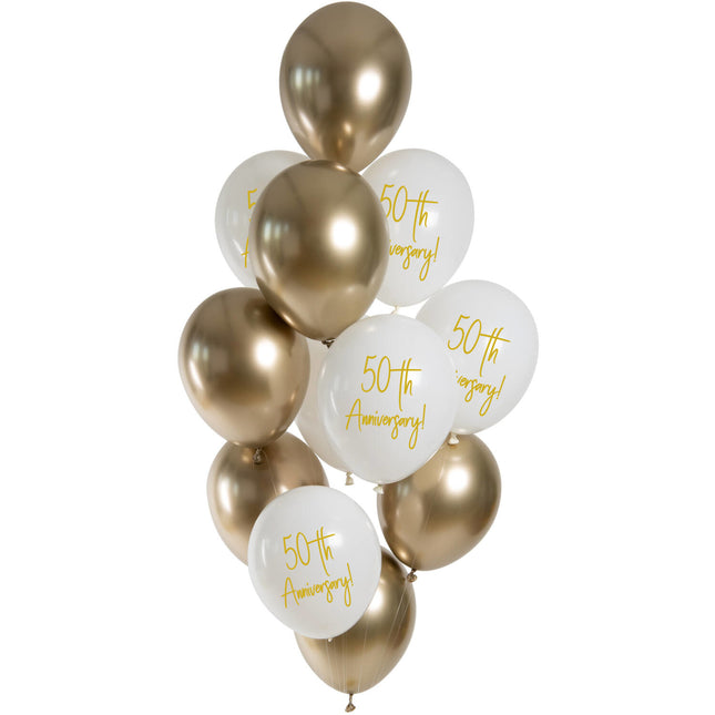 Palloncini oro 50 anni 33cm 12pz