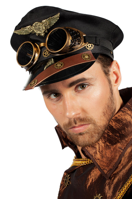 Cappello Steampunk con occhiali