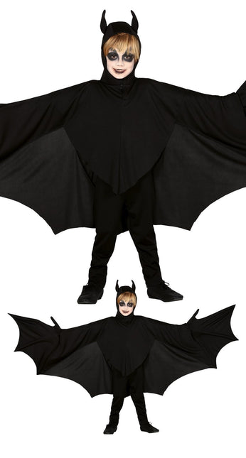 Costume da pipistrello per Halloween bambino nero 7/9 anni