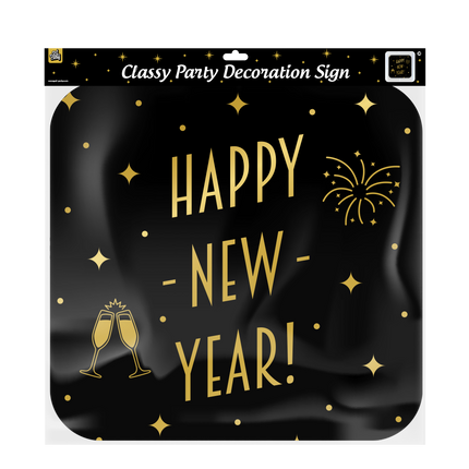 Cartello per porta Happy New Year 50 cm