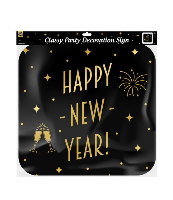 Cartello per porta Happy New Year 50 cm