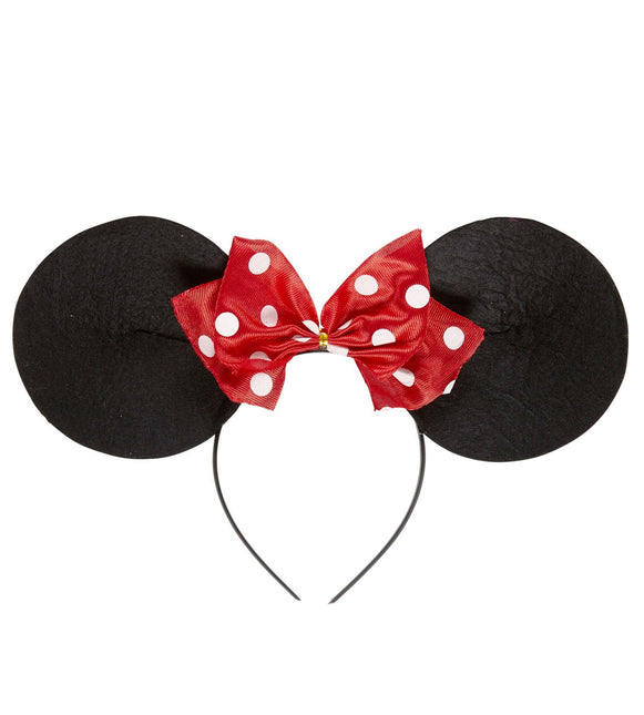 Cerchietto Minnie Mouse nero rosso