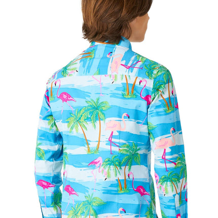 Camicia Hawaii Flamingo Teen Ragazzo Teen <tc>OppoSuits</tc>