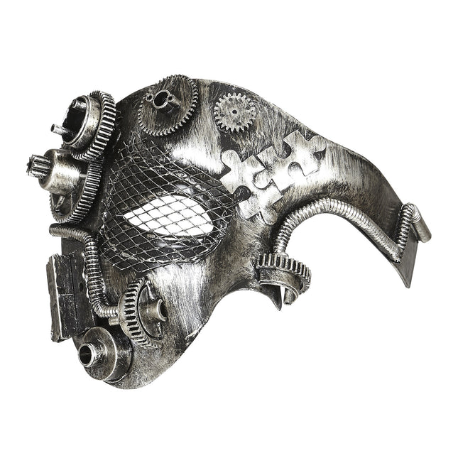 Maschera Steampunk Argento