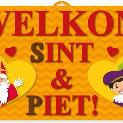 Cartello per porta Sint en Piet 58 cm