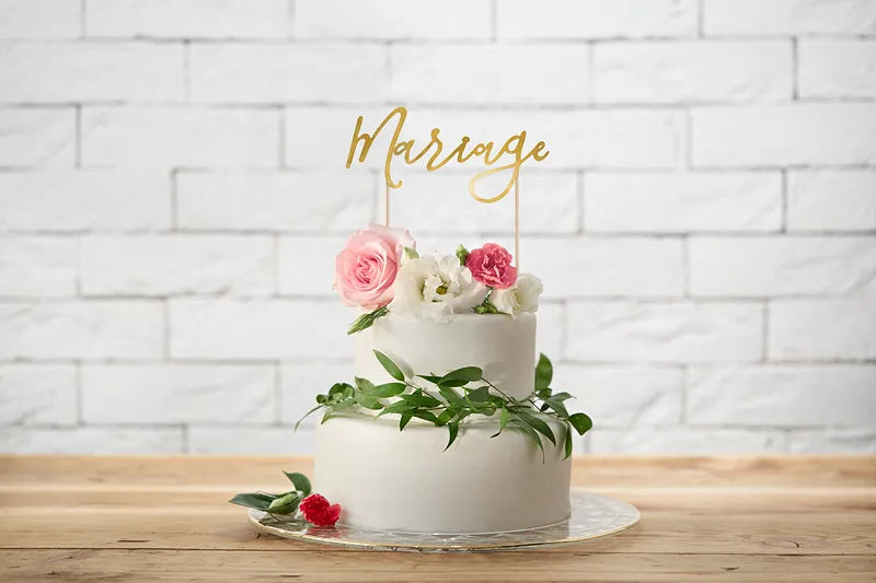 Cake topper matrimonio Mariage 22,5 cm