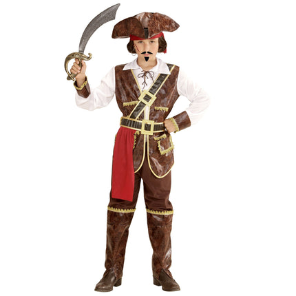 Costume da pirata bambino marrone