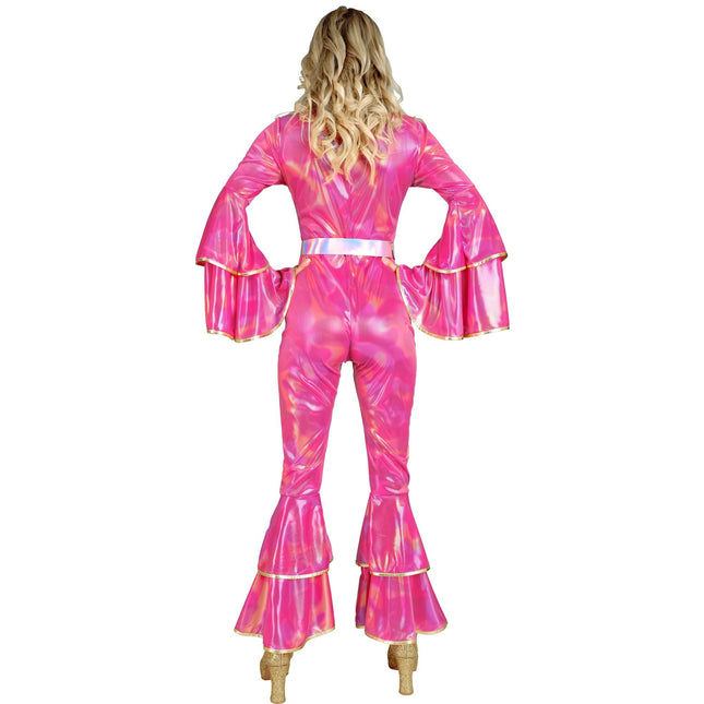 Tuta Disco 70S Rosa Donna