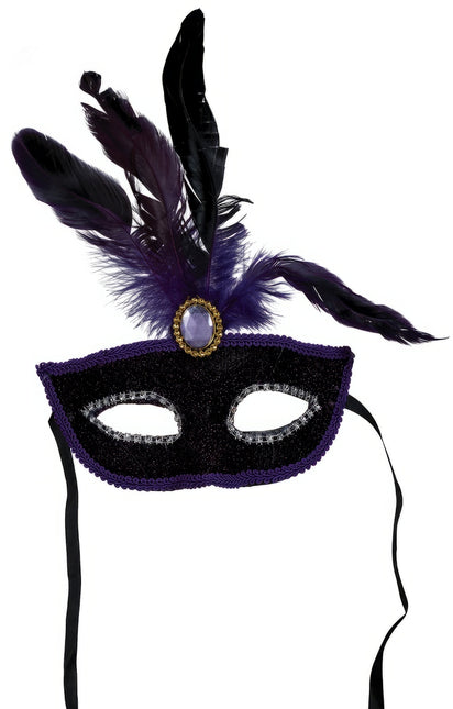 Maschera occhi veneziana viola