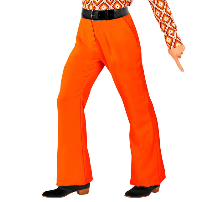 Pantaloni Disco 70S Arancione Uomo