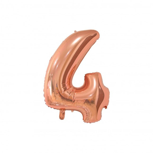 Pallone in foil Figura 4 Oro Rosa 66cm