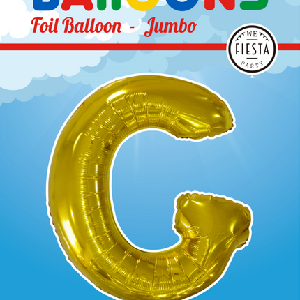 Palloncino in foil Lettera G Oro XL 102cm vuoto