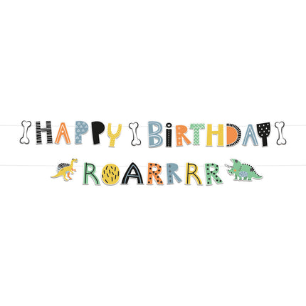 Dino Letter Sling Buon compleanno Roar 2 pezzi