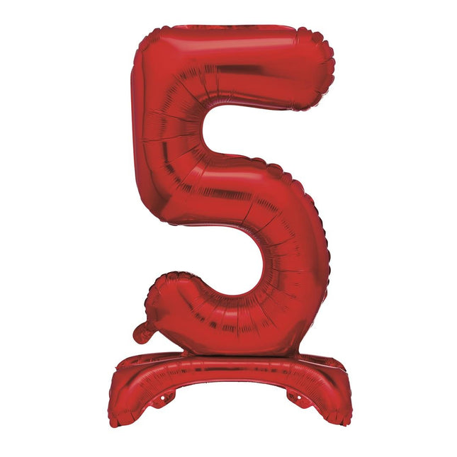 Palloncino Rosso Figura 5 Anni Con Standard 76cm