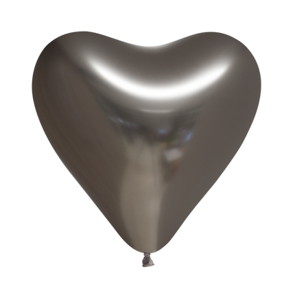 Palloncini Cuore Grigio 30cm 6pz