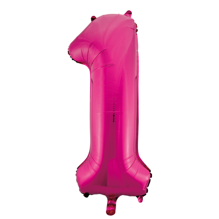 Palloncino Foil Figura 1 Fucsia XL 86cm vuoto