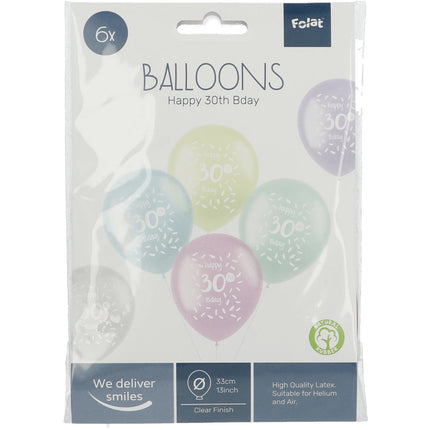 Palloncini Happy 30Th Bday 33cm 6pz