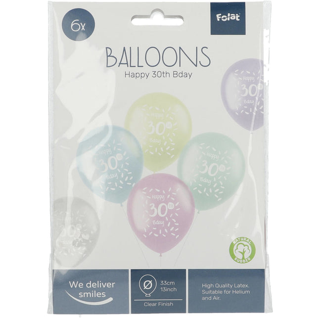 Palloncini Happy 30Th Bday 33cm 6pz