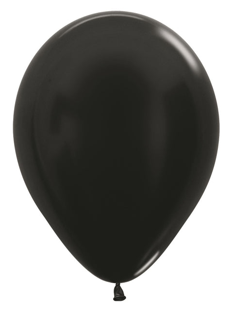 Palloncini neri metallizzati 30cm 12pz