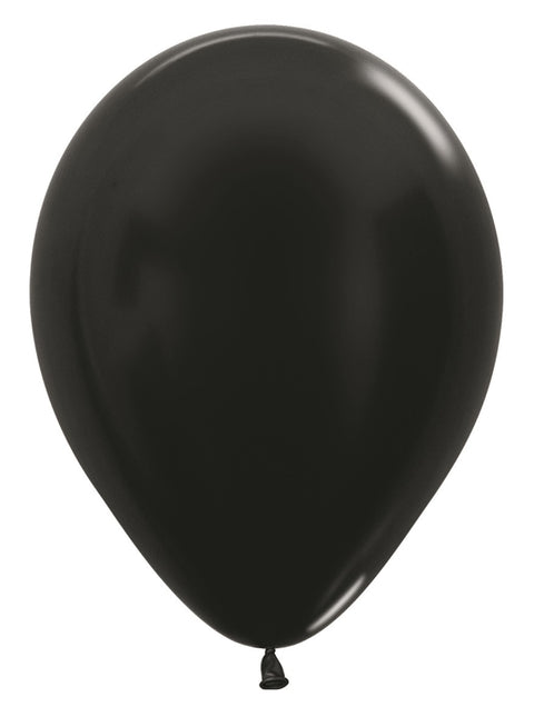 Palloncini Metallic Black 30cm 12pz