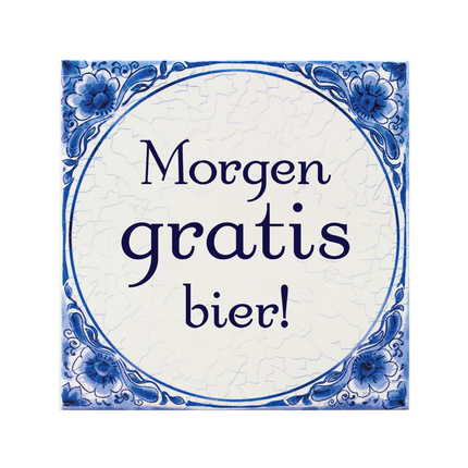 Piastrelle delft blu Domani birra gratis 15cm