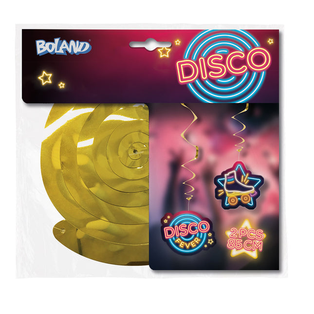 Decorazione da appendere Disco Fever 85cm 2pz