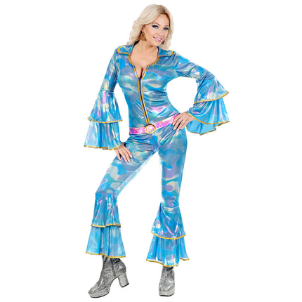 Tuta Disco 70S Blu Donna