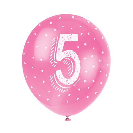 Palloncini 5 anni Coriandoli 30cm 5pz