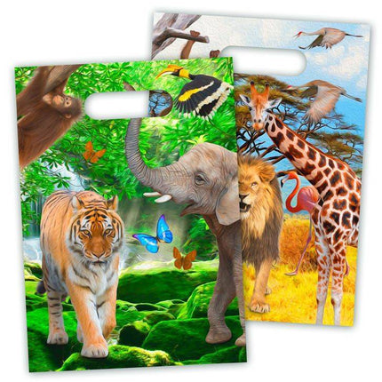 Sacchetti di condivisione Animali Safari 23cm 8pz