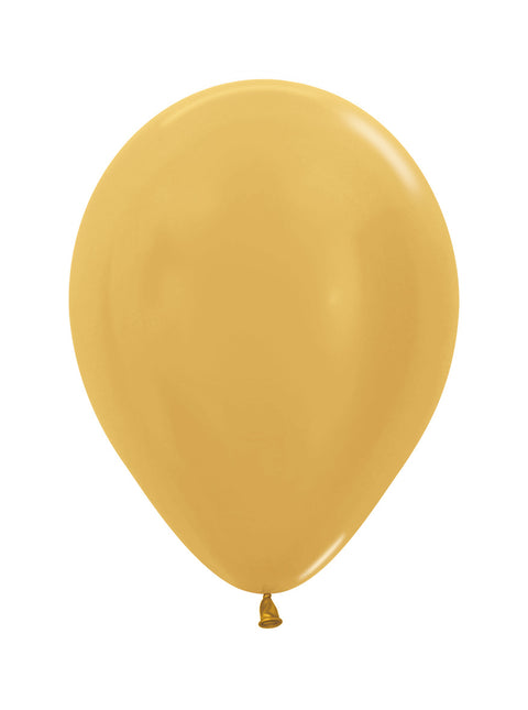 Palloncini Oro Metallico 25cm 100pz