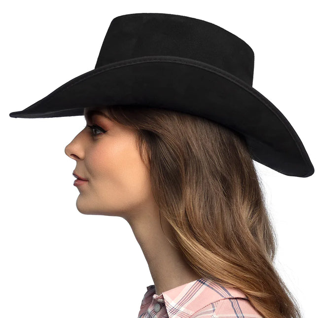 Cappello da cowboy nero Luxe