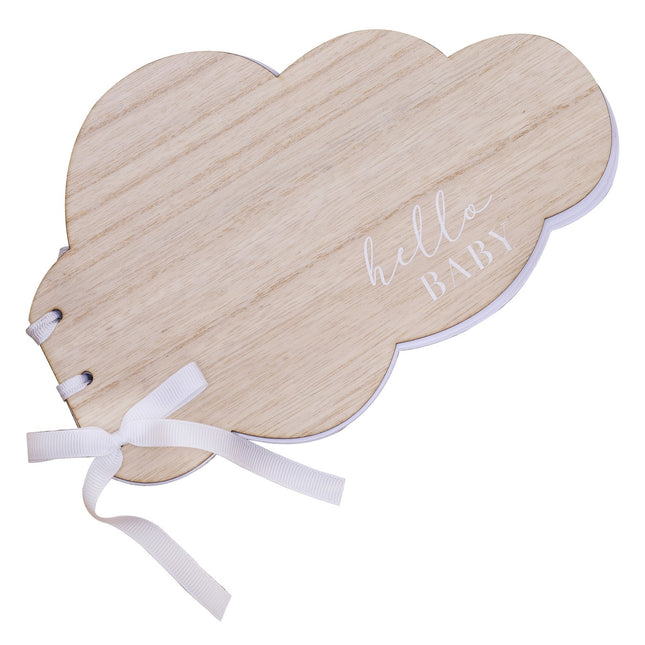 Libro degli ospiti beige Hello Baby 17 cm