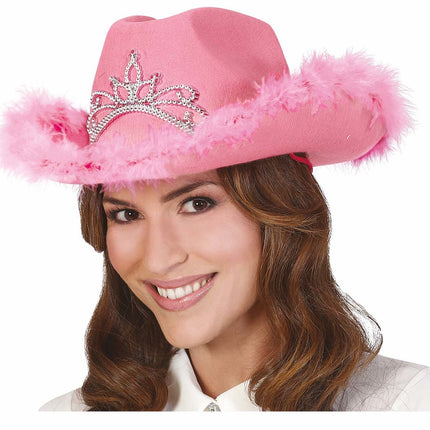 Cappello da cowboy rosa