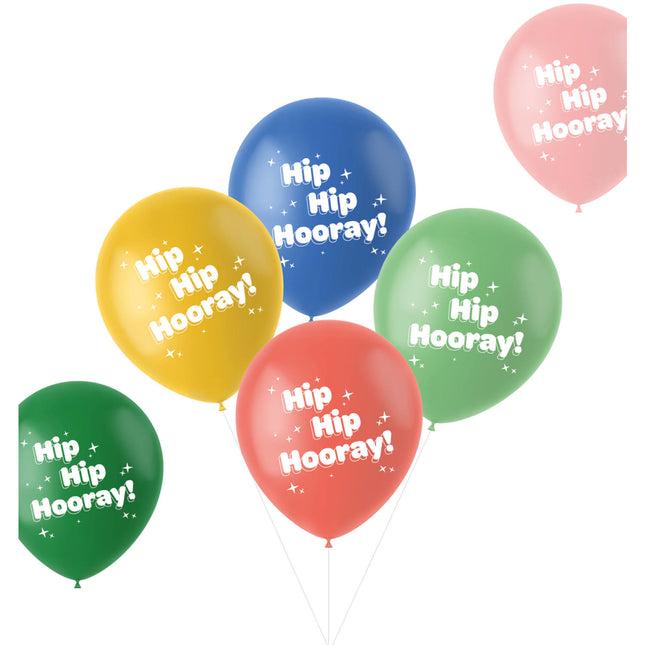 Palloncini Hip Hip Hooray Colorati 33cm 6pz