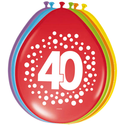 Palloncini 40 anni a pois 30cm 8pz