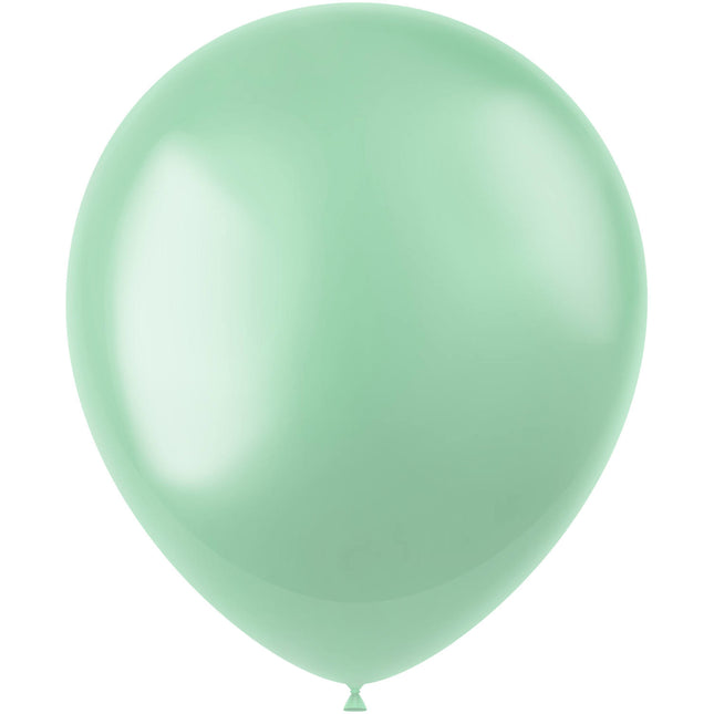 Palloncini verde menta metallizzati 33cm 10pz