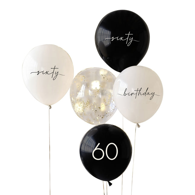 Set di palloncini 60 anni 30cm 5pz