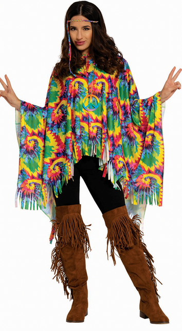 Costume Poncho Hippie M