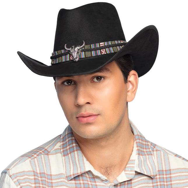 Cappello da cowboy nero Luxe