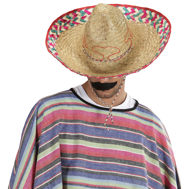 Sombrero messicano colorato 52 cm