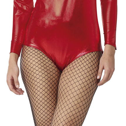 Body Rosso Donna Metallizzato