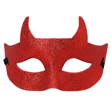 Maschera occhi Halloween Diavolo Glitter