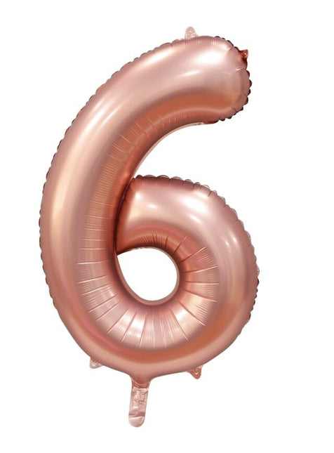 Palloncino con figura in oro rosa 6 anni lucido 86 cm